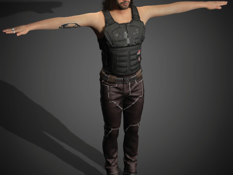 Johnny Silverhand Character Model 3D