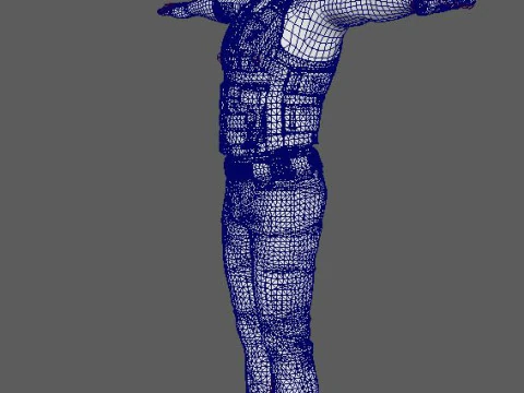 Johnny Silverhand Character 3D Model