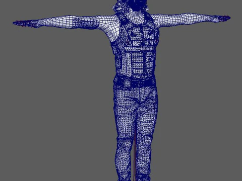 Johnny Silverhand Character 3D Model