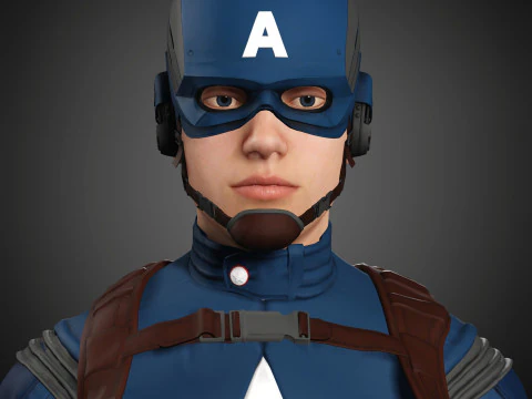 Personaggio di Capitan America Modello 3D