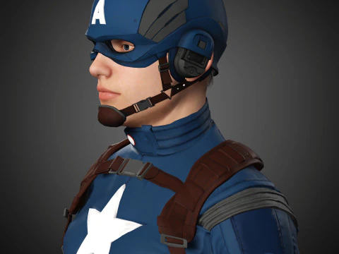 Captain America Character 3D Model