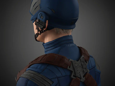 Captain America Character 3D Model