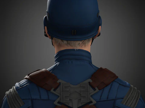 Captain America Character 3D Model