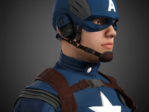 Captain America Character 3D Модель
