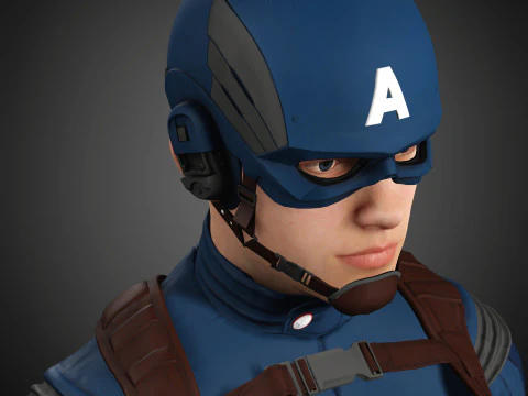 Captain America Character 3D Model