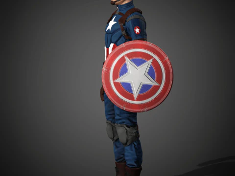 Captain America Character 3D Model
