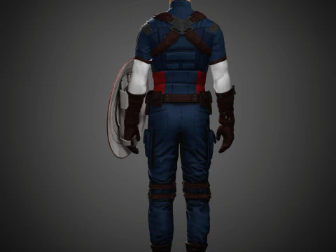 Captain America Character 3D Model