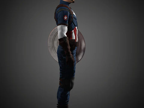 Captain America Character 3D Model