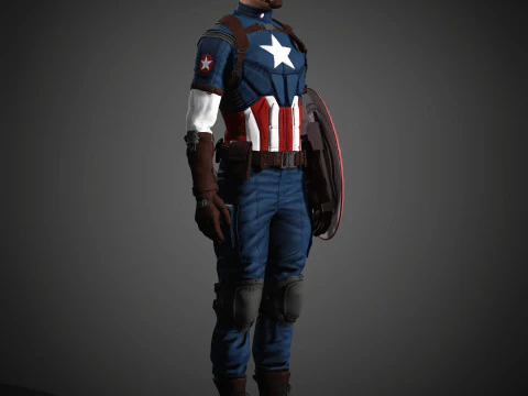 Captain America Character 3D Model