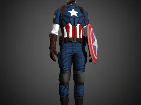 Captain America Character 3D Model