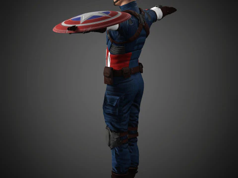 Captain America Character 3D Model