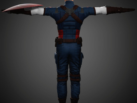Captain America Character 3D Модель