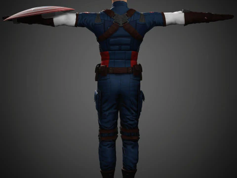 Captain America Character 3D Model