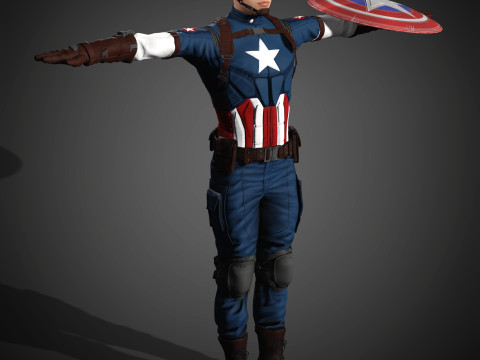 Captain America Character 3D Модель