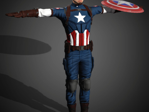 Captain America Character 3D Модель