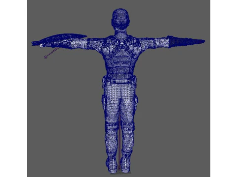 Captain America Character 3D Model