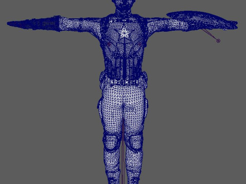 Captain America Character 3D Модель
