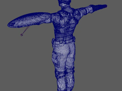 Captain America Character 3D Model