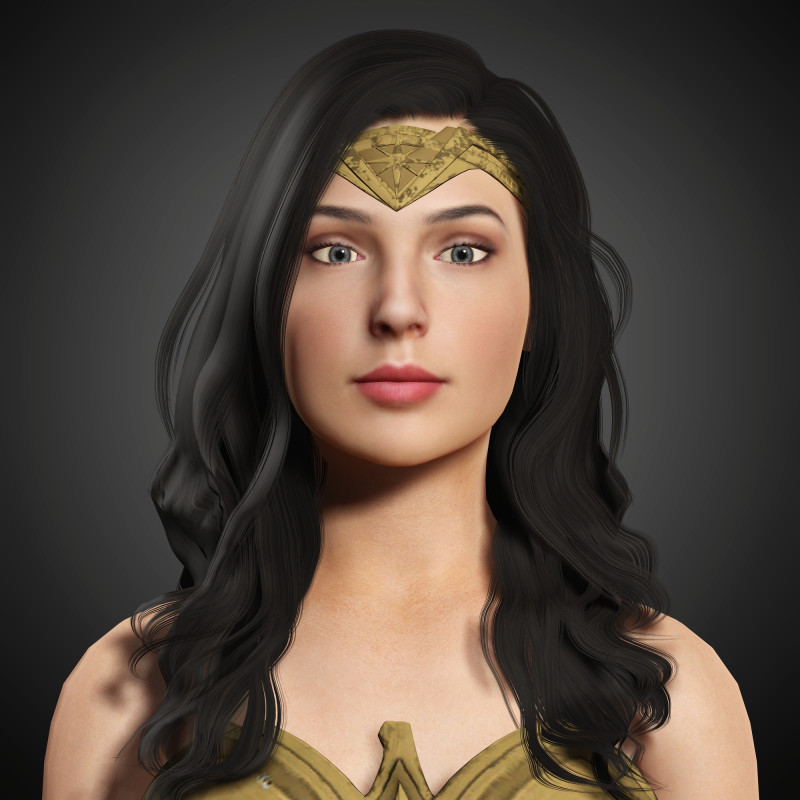 Wonder Woman Character Model 3D .c4d .max .obj .3ds .fbx .stl .blend 