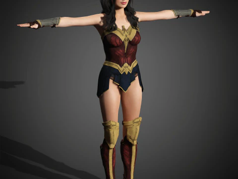 Wonder Woman Character 3D Model