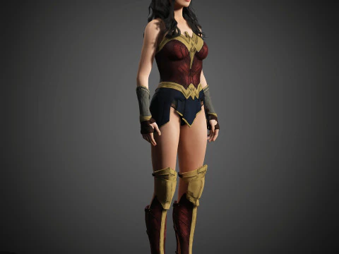 Wonder Woman Character 3D Model