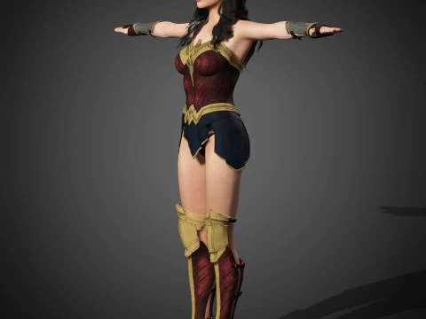 Wonder Woman Character 3D Model