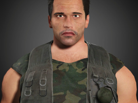 Dutch Schaefer Character 3D Model