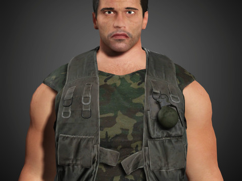 Dutch Schaefer Character 3D Model
