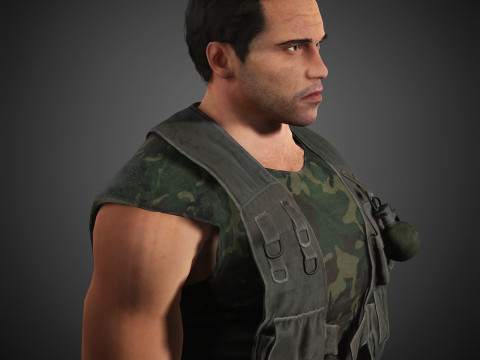 Dutch Schaefer Character 3D Model