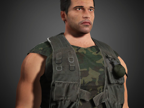 Dutch Schaefer Character 3D Model