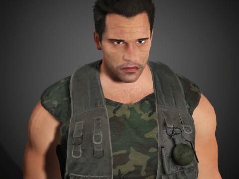 Dutch Schaefer Character 3D Model