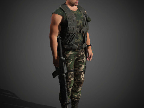 Dutch Schaefer Character 3D Model