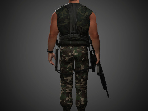 Dutch Schaefer Character 3D Model