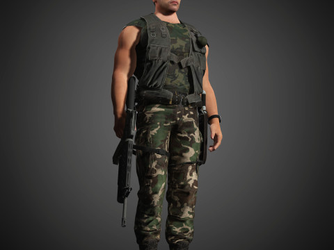 Dutch Schaefer Character 3D Model
