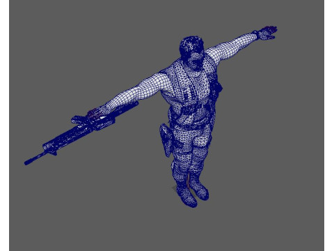 Dutch Schaefer Character 3D Model