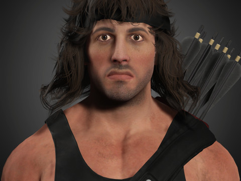 Rambo Character 3D Model