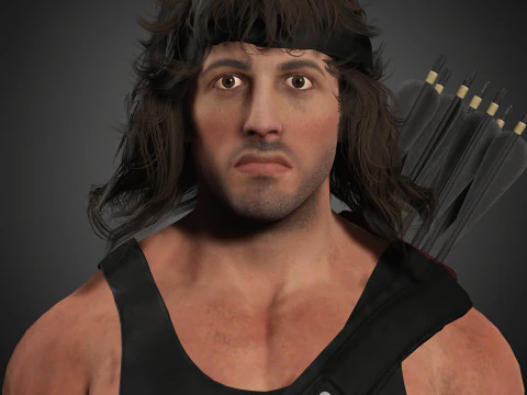 Rambo Character 3D Model