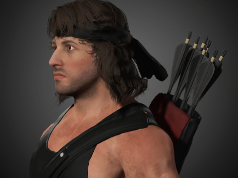 Rambo Character 3D Model
