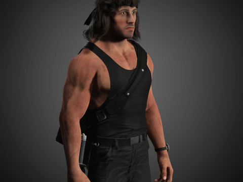 Rambo Character 3D Model