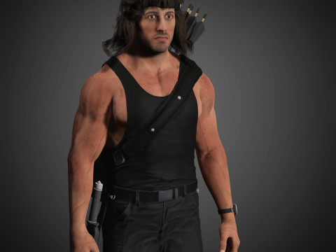Rambo Character 3D Model
