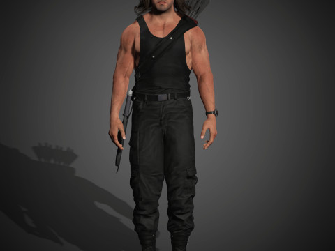 Rambo Character 3D Model