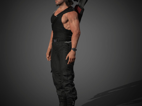 Rambo Character 3D Model