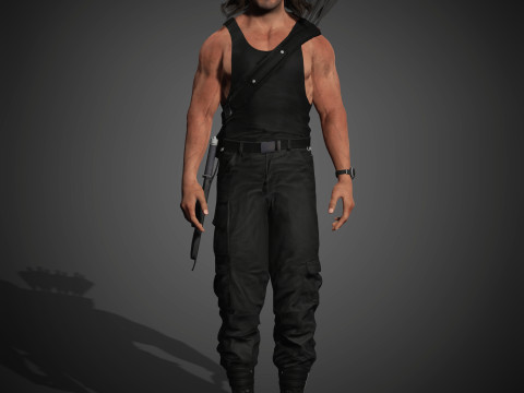 Rambo Character 3D Model