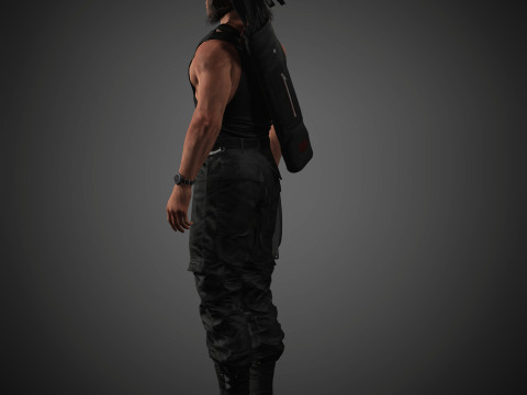 Rambo Character 3D Model