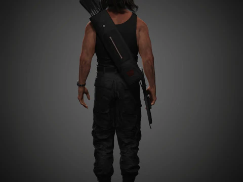 Rambo Character 3D Model