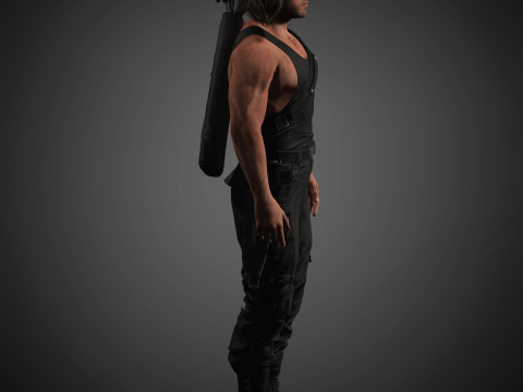 Rambo Character 3D Model