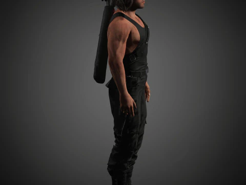 Rambo Character 3D Model