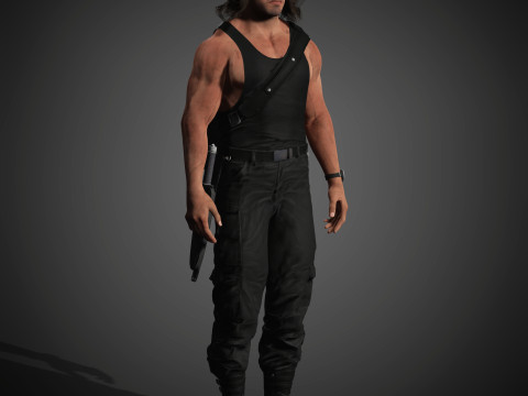 Rambo Character 3D Model