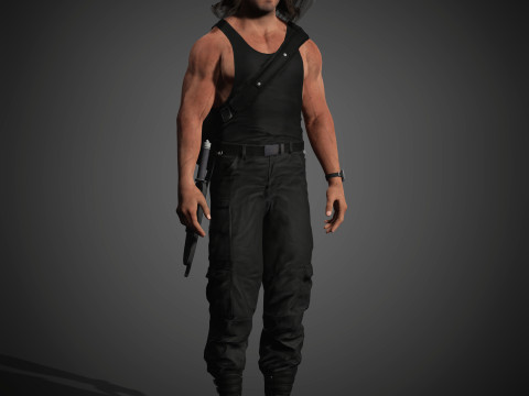 Rambo Character 3D Model