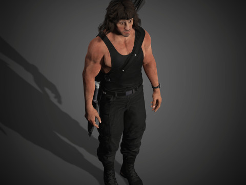 Rambo Character 3D Model